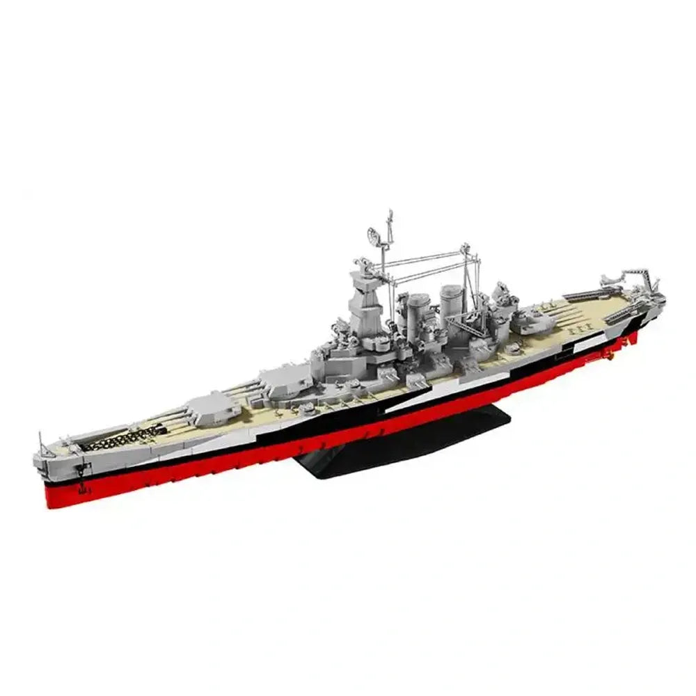 The North Carolina Battleship – brick-built display model made from building blocks