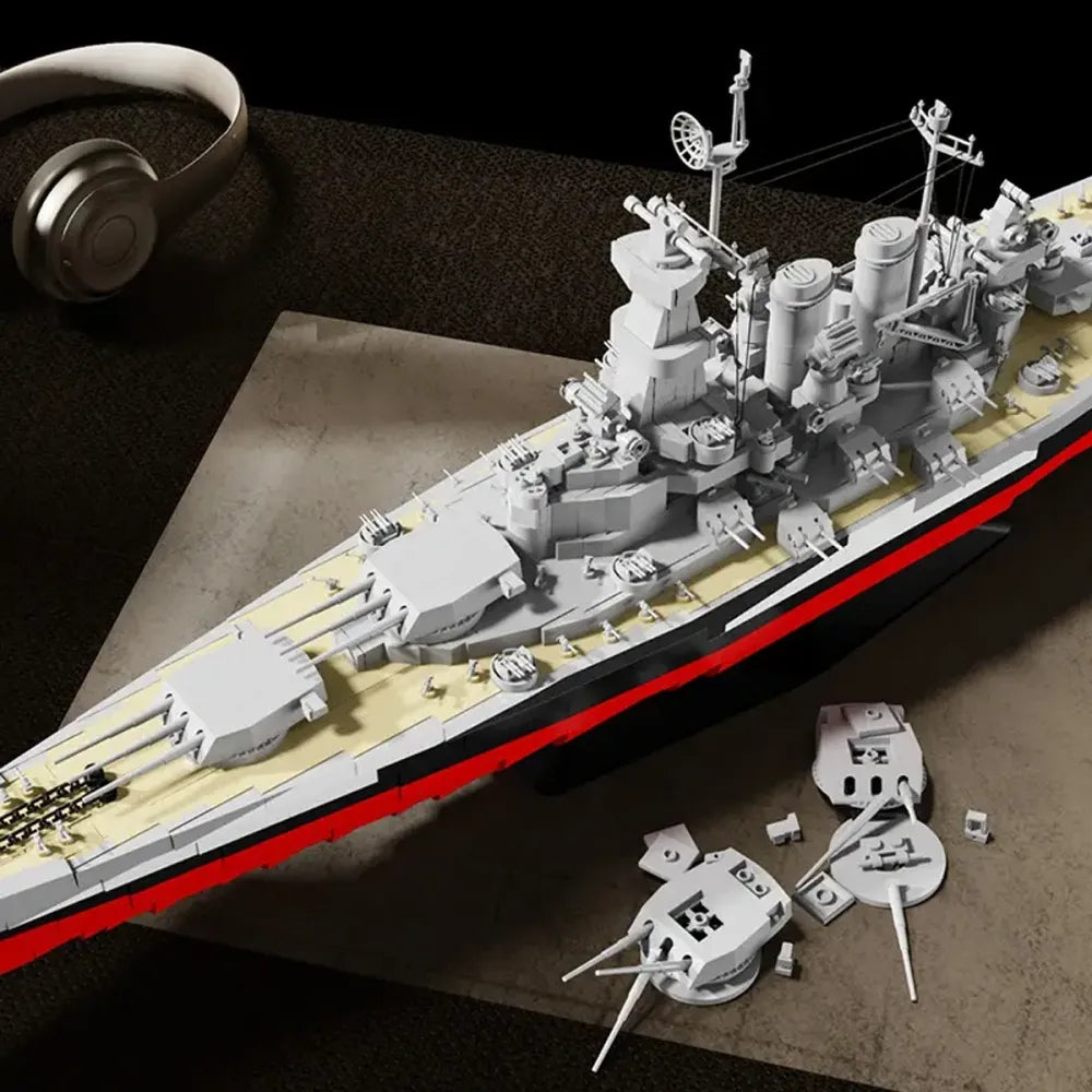 The North Carolina Battleship – brick-built display model made from building blocks