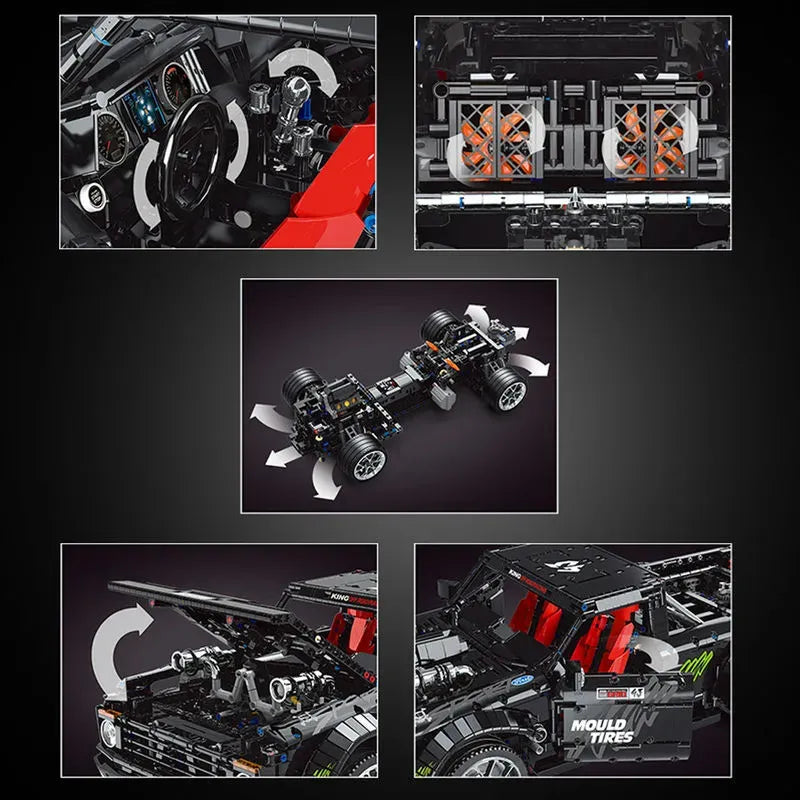 Twin-Turbo FDrift Pickup - Building Blocks Set | Power Brickz