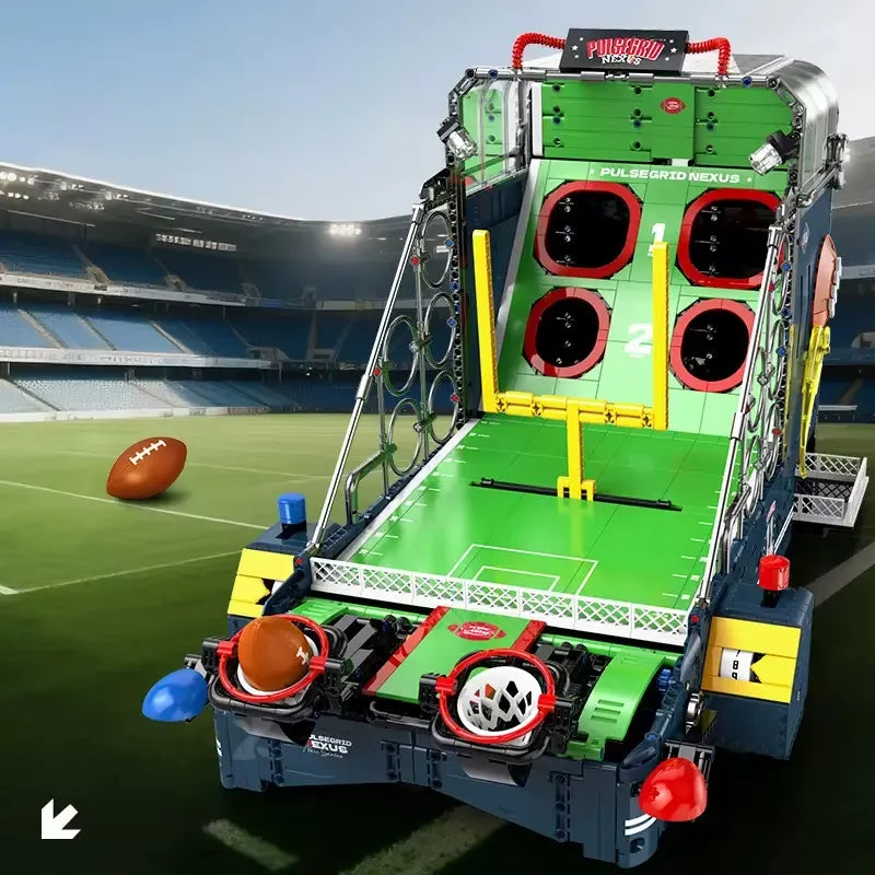 US Football Quaterback Game – brick-built display model made from building blocks