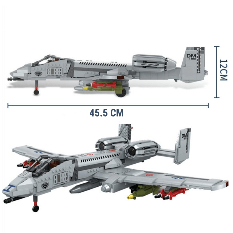 A-10 Ground Attack Aircraft - Building Set | Power Brickz