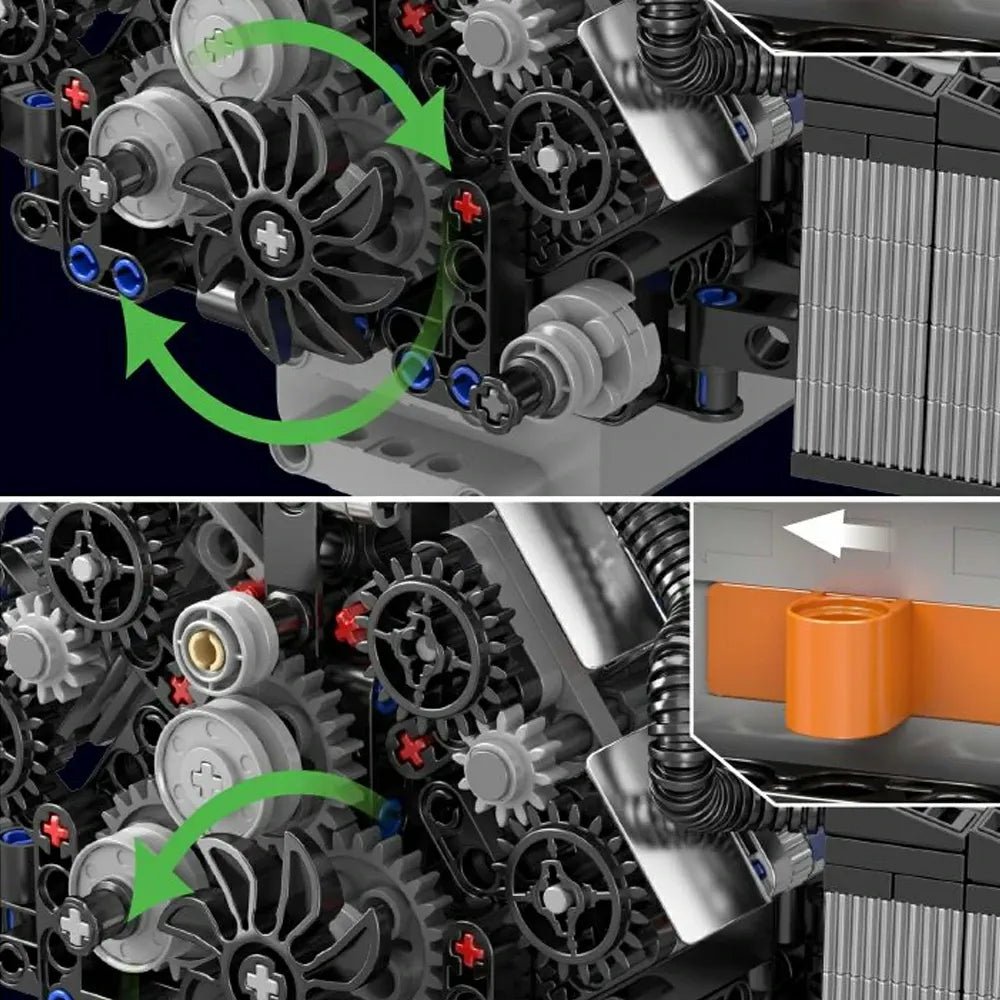 A8 W12 Motorized Engine | 871pcs - Power Brickz