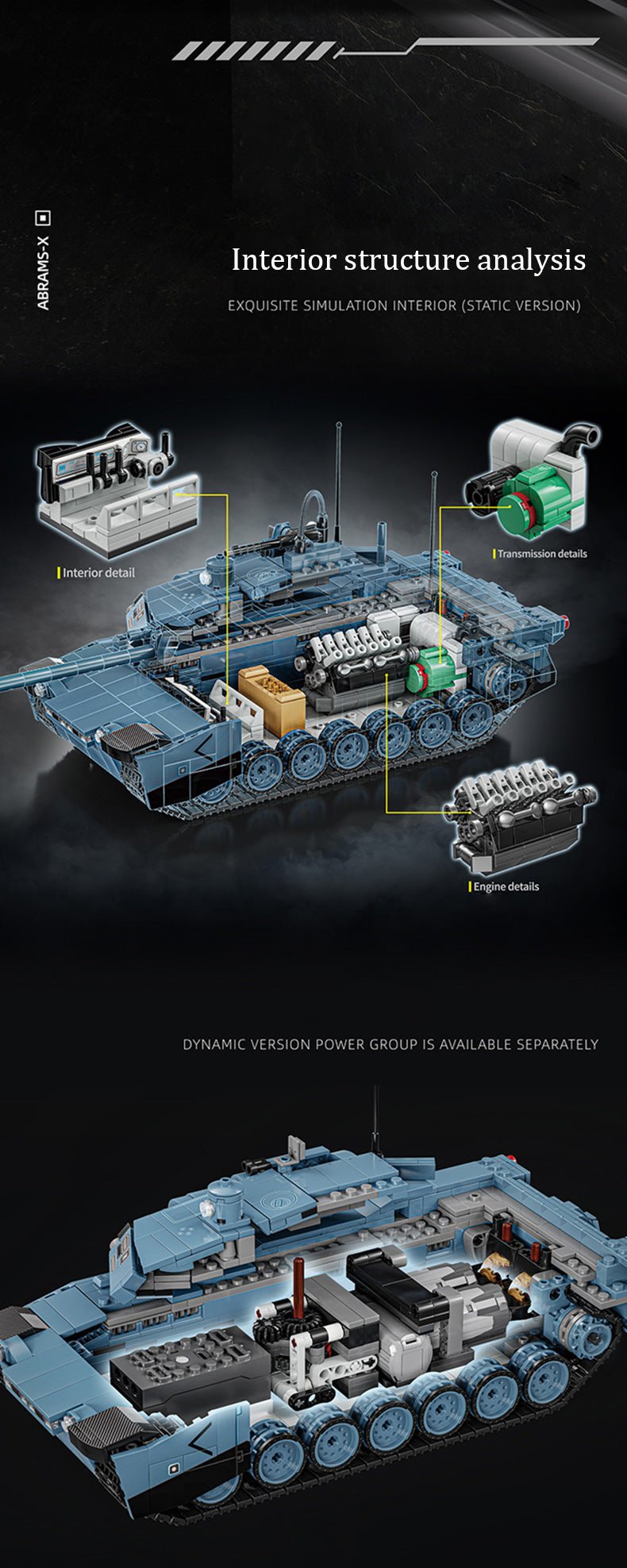 Abrams-X - Building Set | Power Brickz