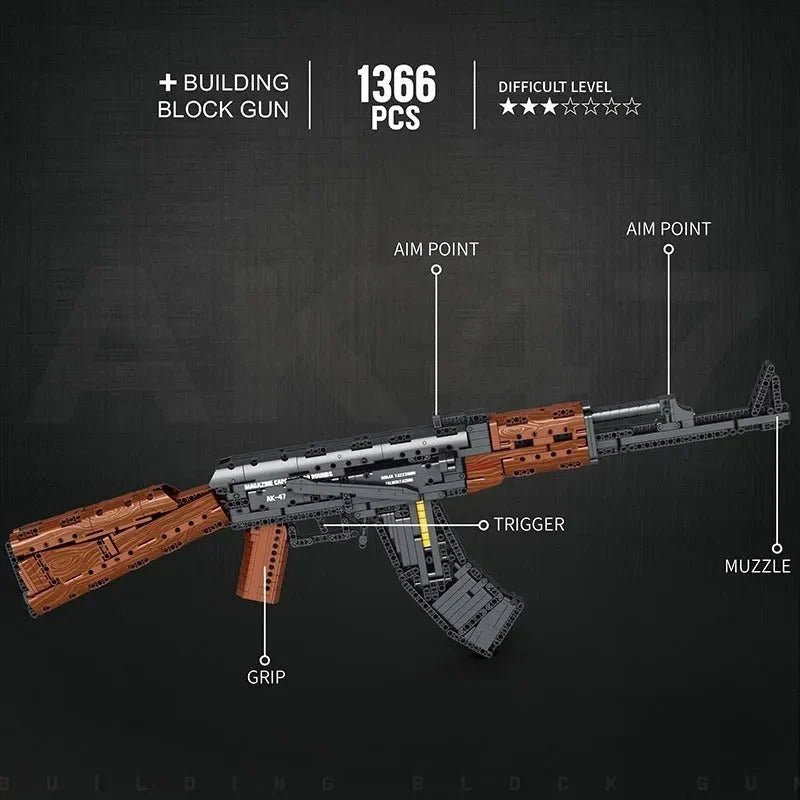 AK47 Assault Rifle V2 | 1366pcs - Power Brickz