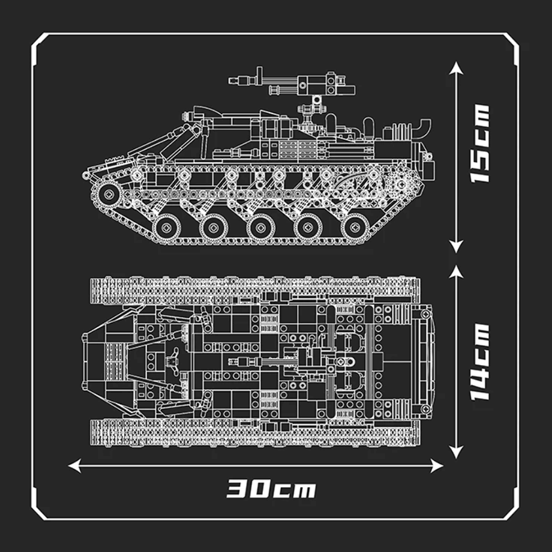 All Terrain Military Tank EV2 - Building Set | Power Brickz