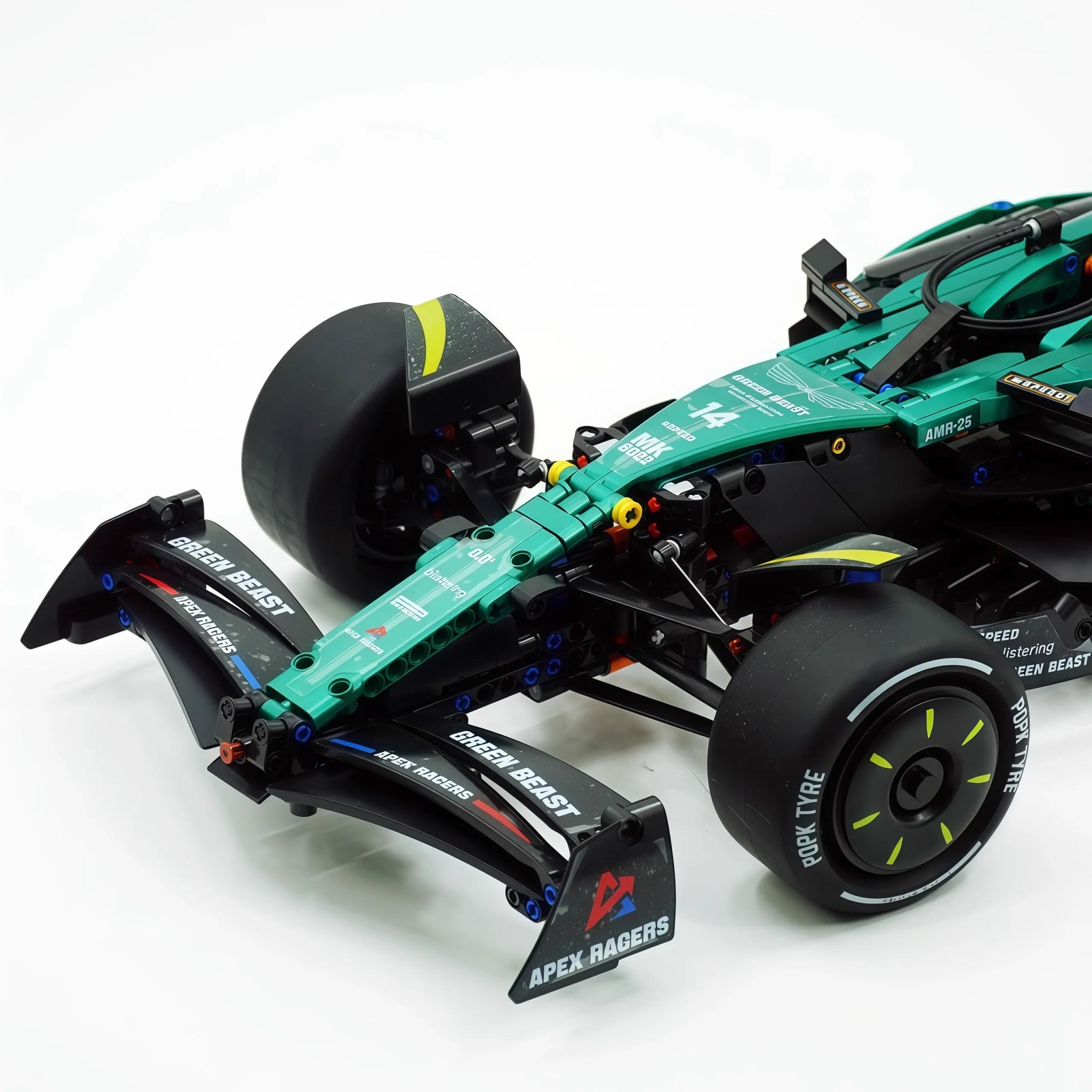 AMR 25 Formula 1 Car – brick-built display model made from building blocks