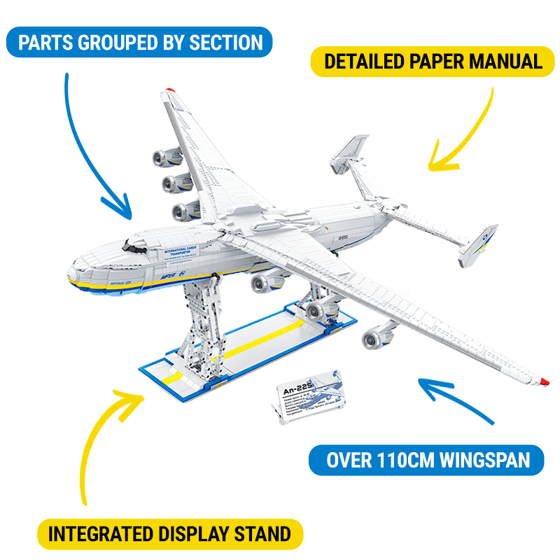 Antonov 225 With Stand - Building Set | Power Brickz