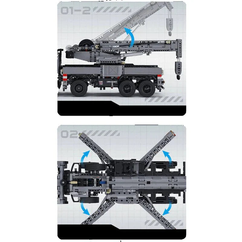 Armored Military Crane Truck - Building Blocks Set | Power Brickz