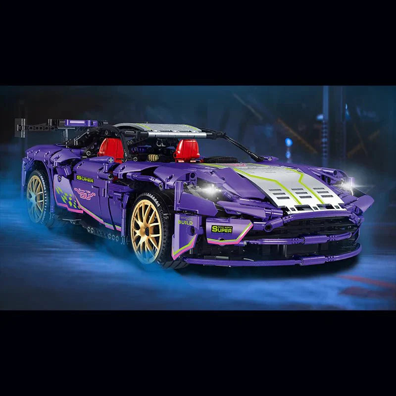 Purple GT Vantage Grand Tourer - Building Blocks Set | Power Brickz