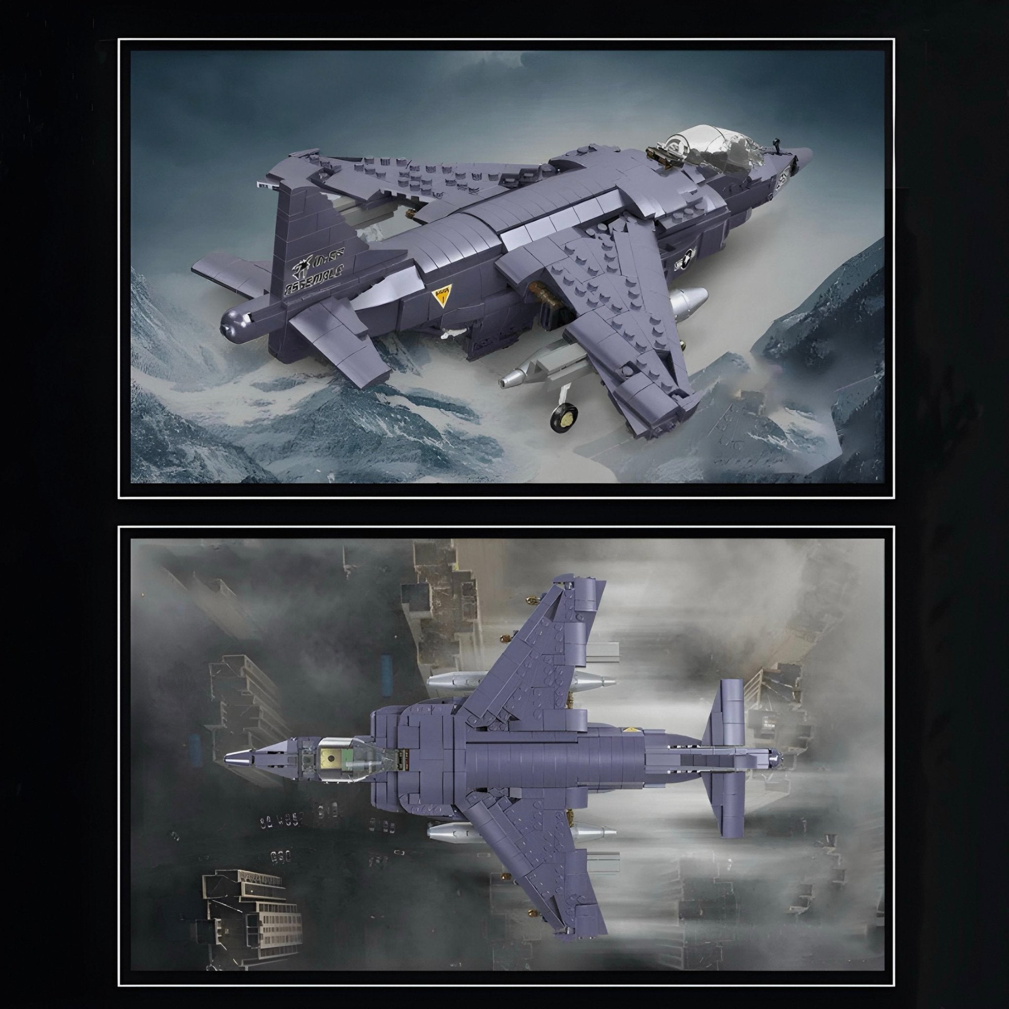 Av-8 Sea Harrier Aircraft - Building Set | Power Brickz