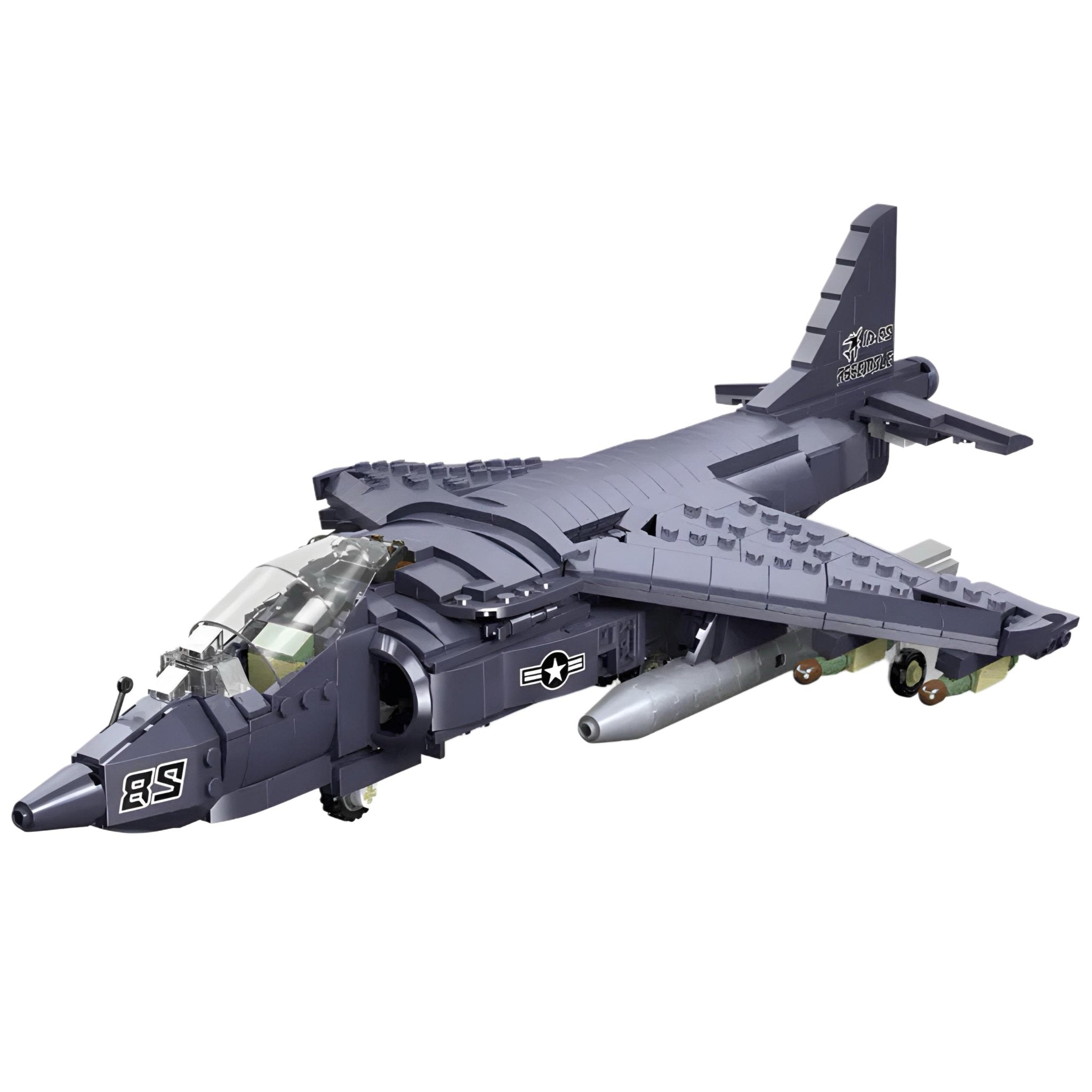 Av-8 Sea Harrier Aircraft - Building Set | Power Brickz