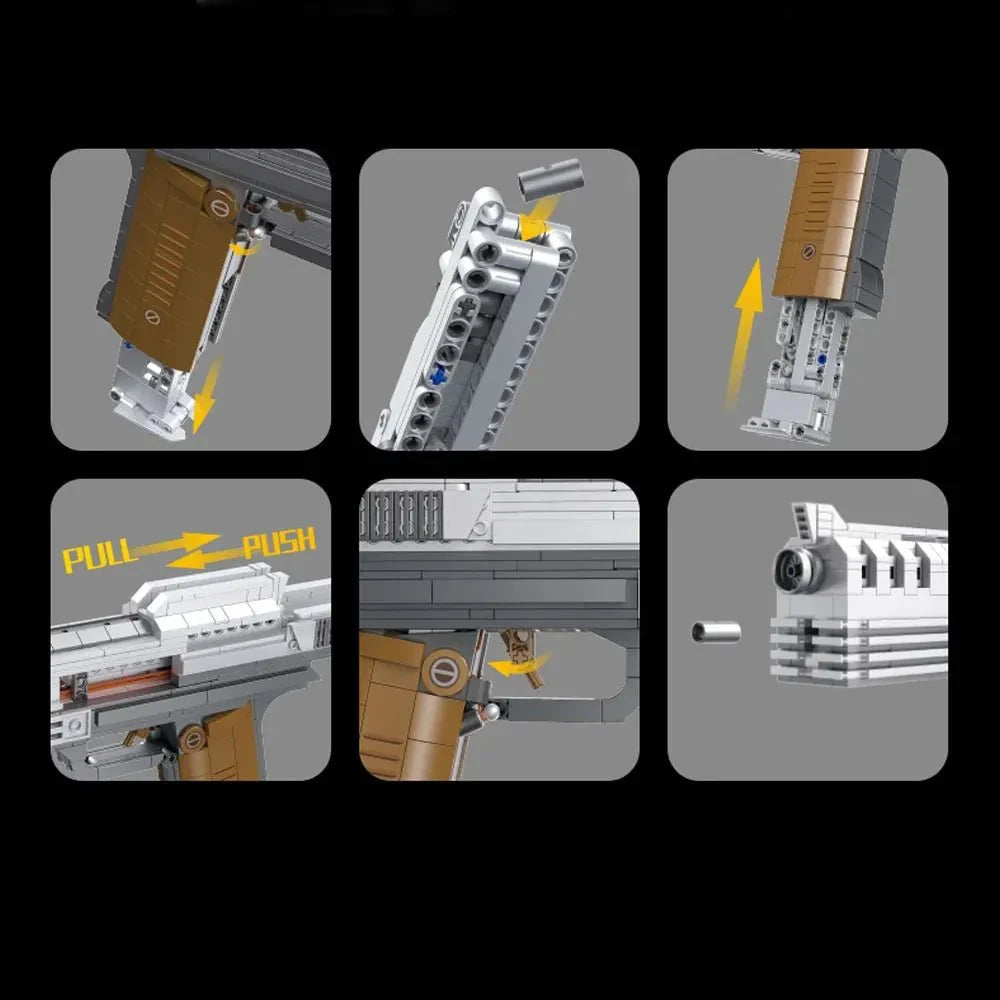 Auto-9 Pistol - Building Set | Power Brickz
