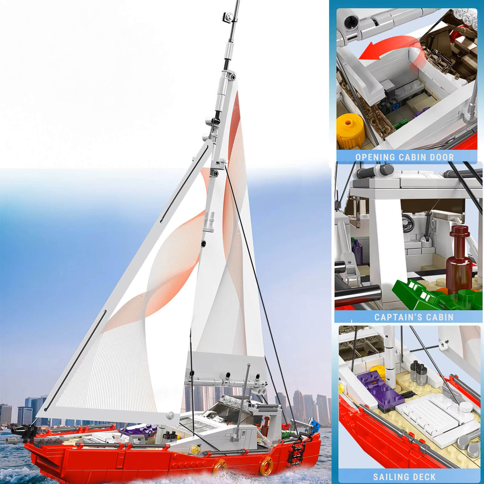 Bluewater Ocean Sailboat | 766pcs - Power Brickz