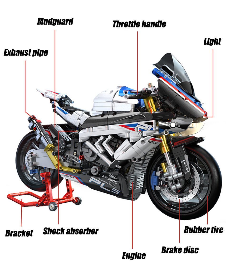 Carbon Track Superbike - Building Set | Power Brickz