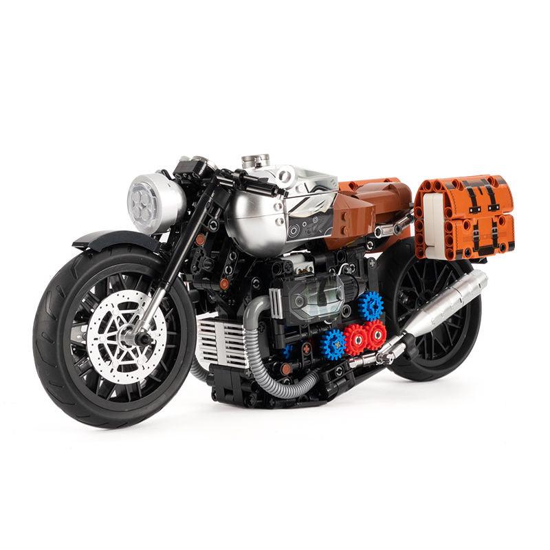 Retro Classic Motorcycle - Building Set | Power Brickz