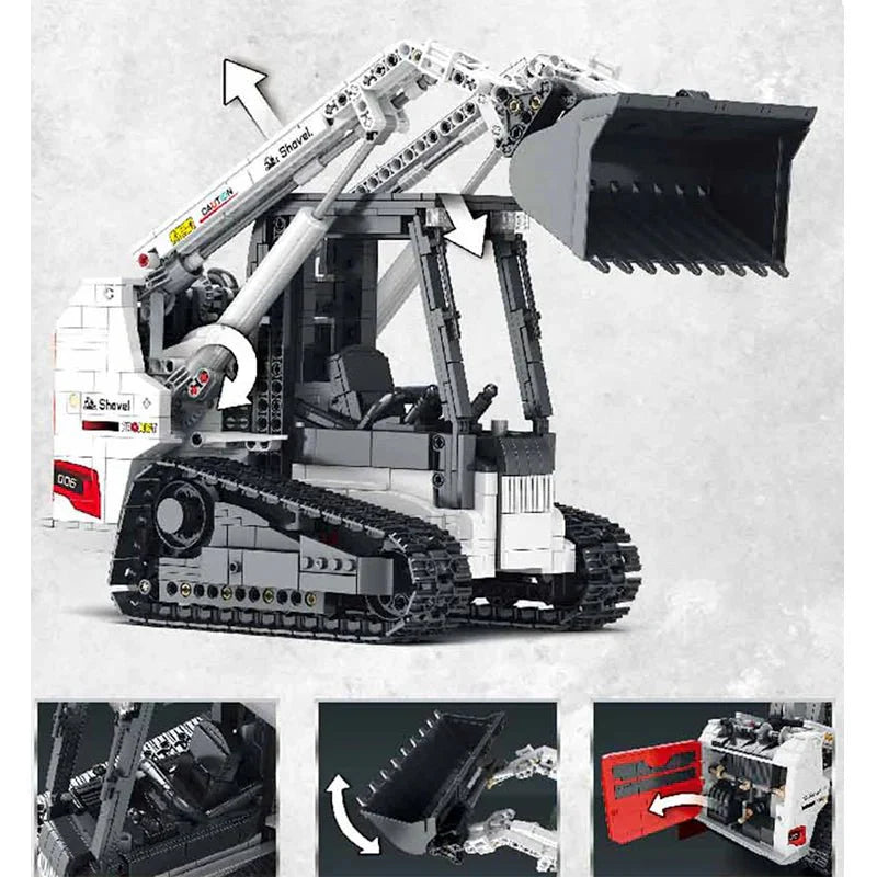 Compact Skid-Steer Loader - Building Set | Power Brickz