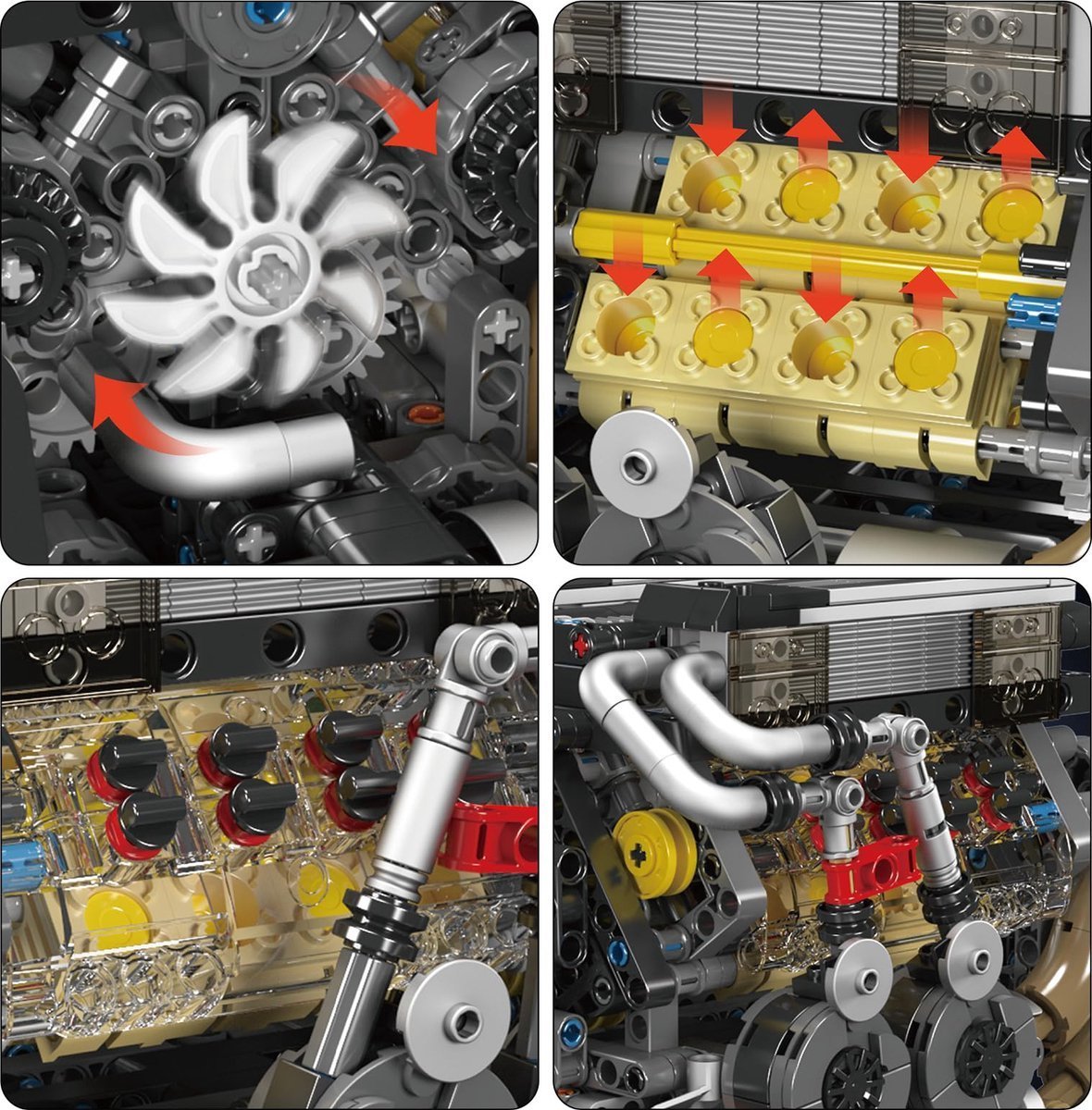 Bugatti W16 Engine | 952pcs - Power Brickz