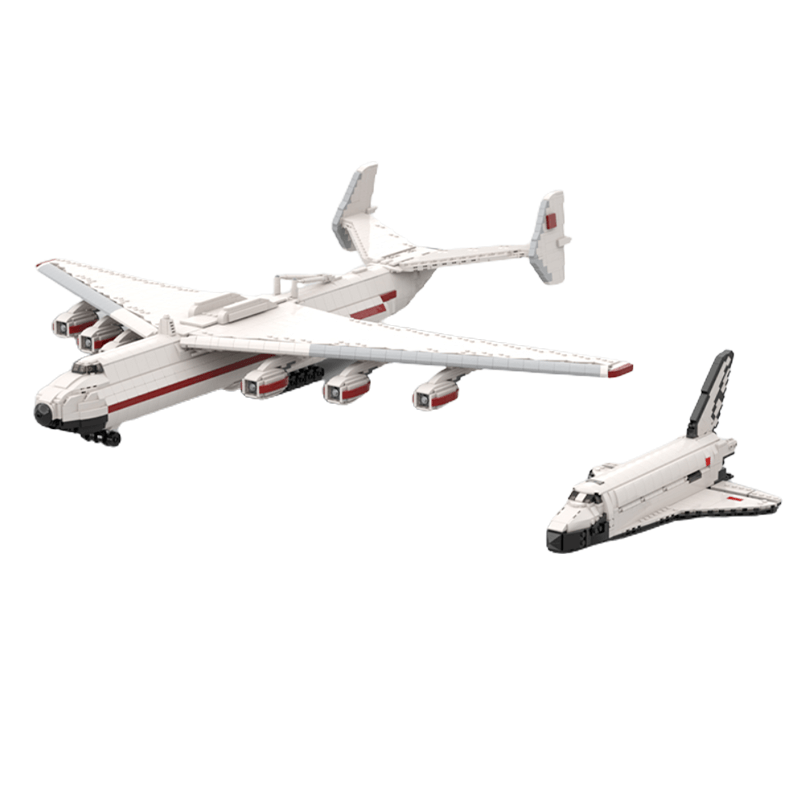 Buran with Antonov AN-225 Carrierplane - Building Set | Power Brickz
