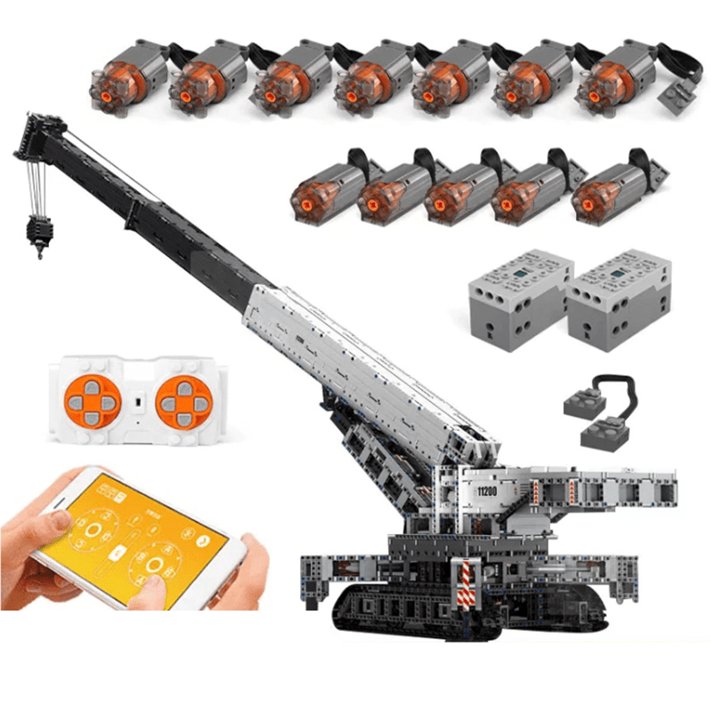 Motorized Heavy-Duty Crane - Building Set | Power Brickz