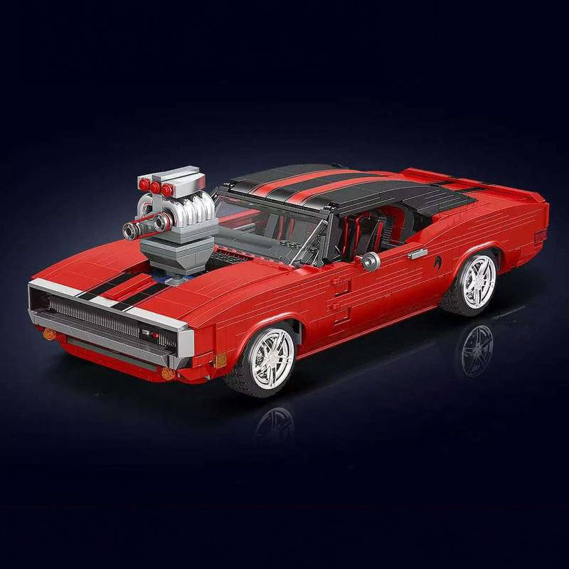 Classic Challenger American Muscle Car - Building Blocks Set | Power Brickz
