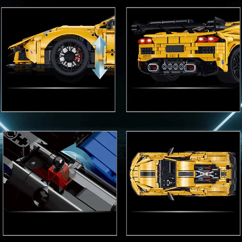 Mid-Engine American Supercar - Building Set | Power Brickz