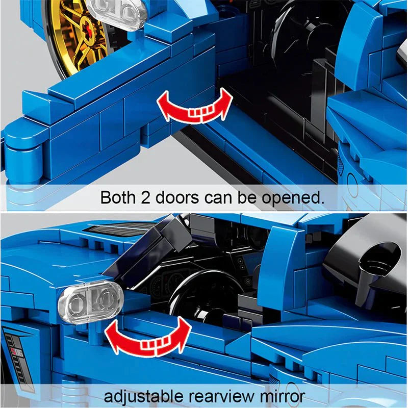 American V8 Sports Coupe - Building Set | Power Brickz