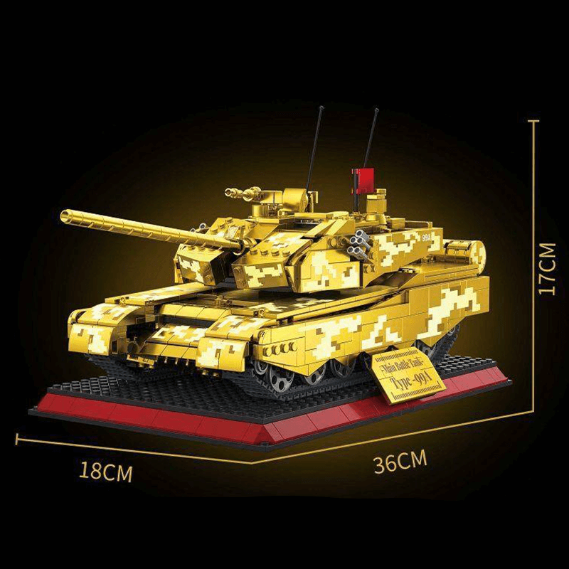Chrome Gold Edition MA1 Tank - Building Set | Power Brickz