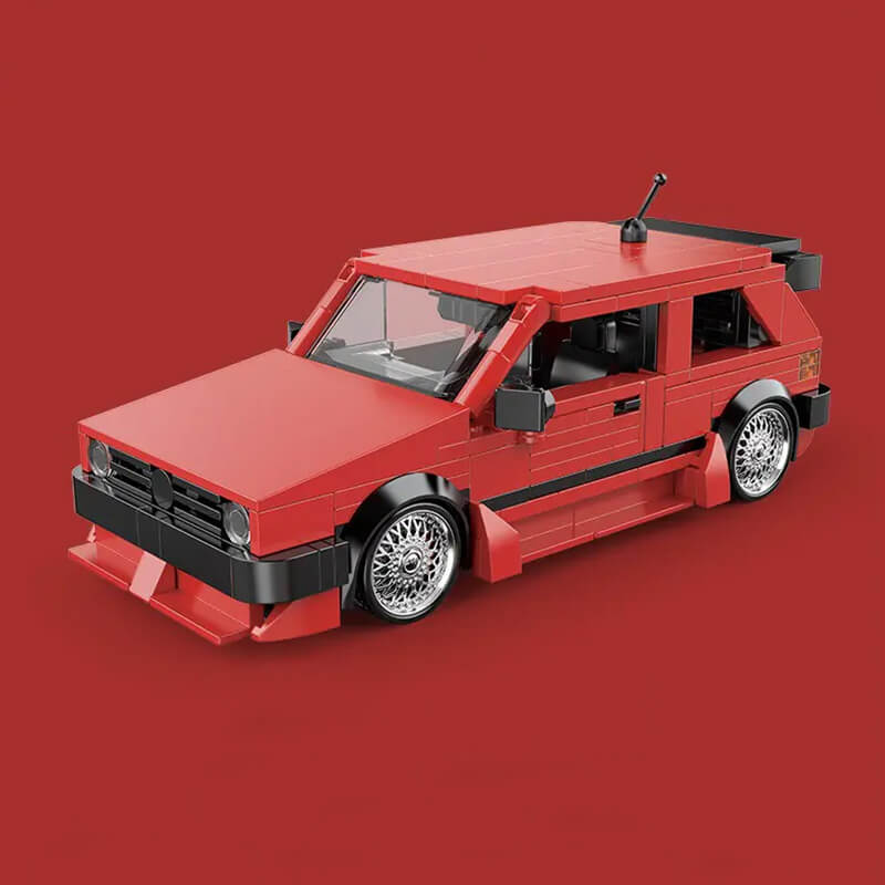 Classic Retro Golf MKII Hatchback - Building Blocks Set | Power Brickz