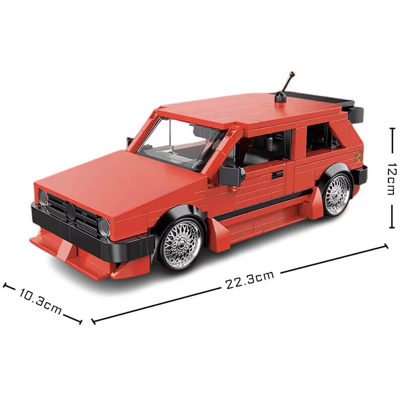 Classic Retro Golf MKII Hatchback - Building Blocks Set | Power Brickz