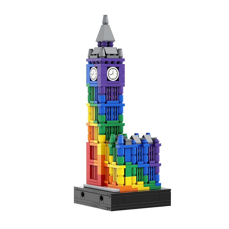 Colorful Big Ben II - Building Set | Power Brickz