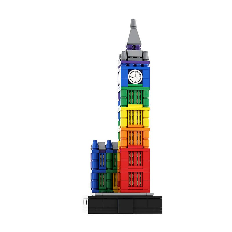 Colorful Big Ben II - Building Set | Power Brickz