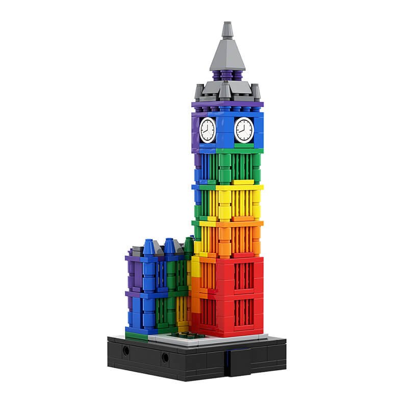 Colorful Big Ben II - Building Set | Power Brickz