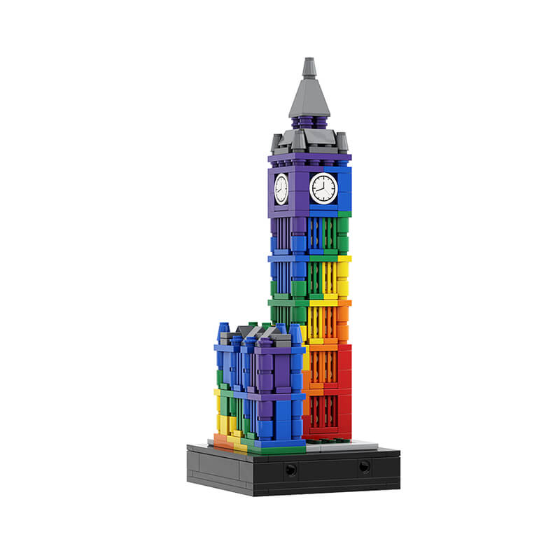 Colorful Big Ben II - Building Set | Power Brickz