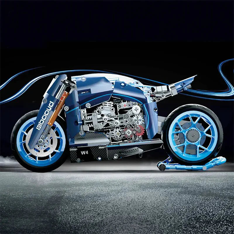 Futuristic Concept Motorcycle - Building Set | Power Brickz
