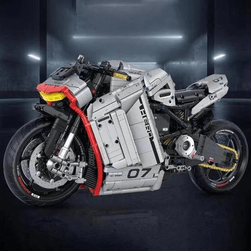 Cyberpunk Street Bike - Building Set | Power Brickz