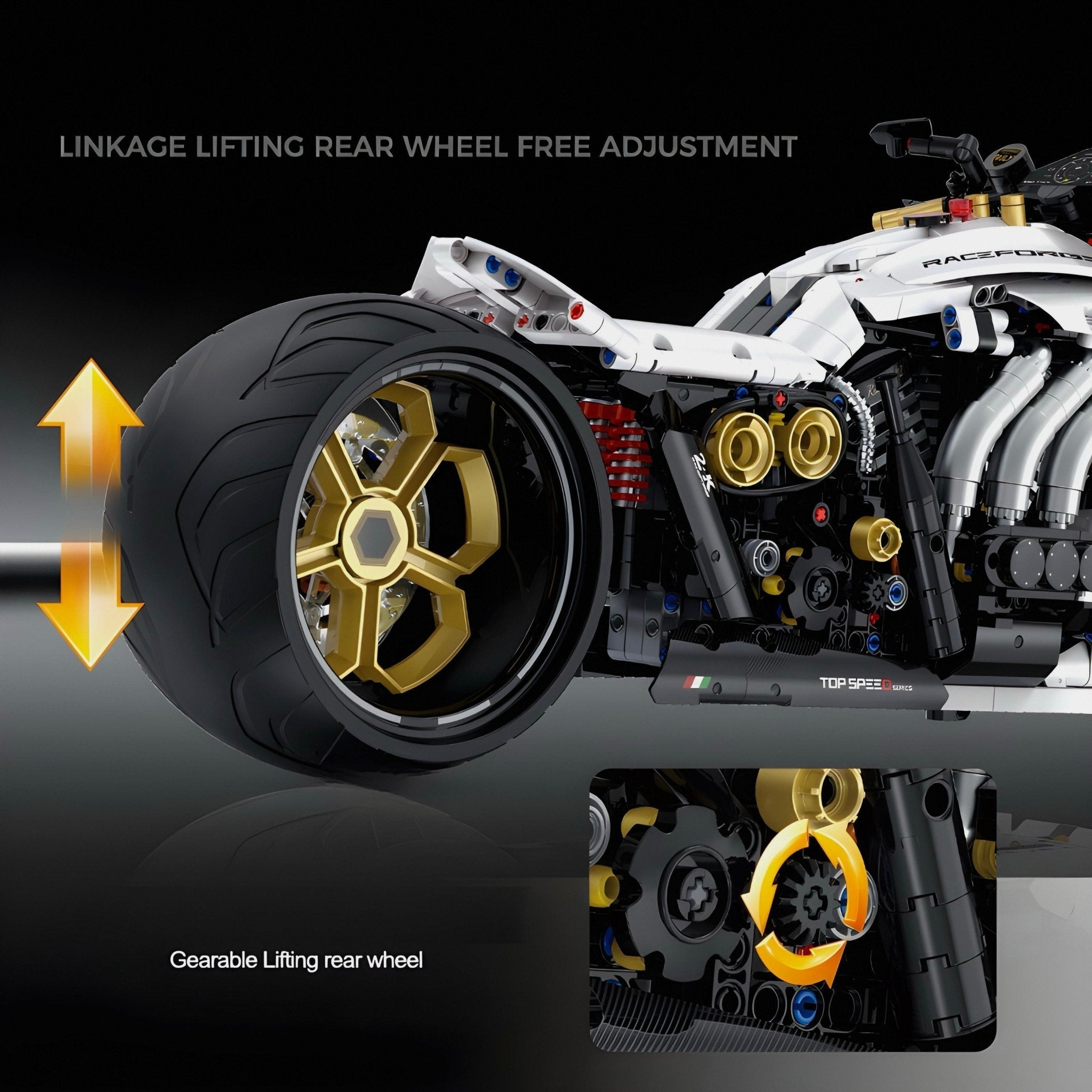 Cyberpunk Custom Chopper - Building Set | Power Brickz