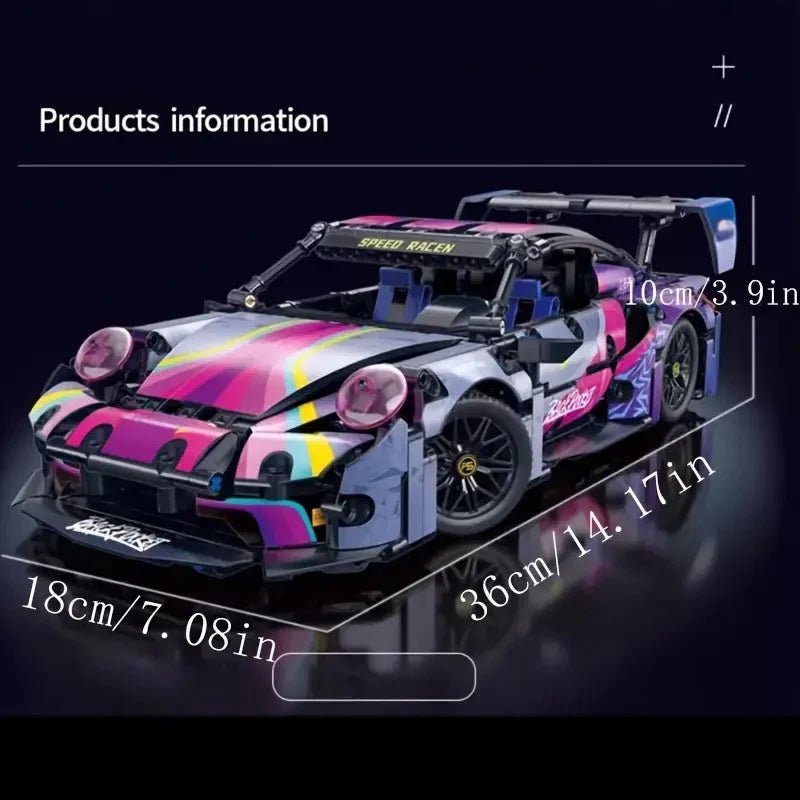 CyberpunkGT Race Coupe - Building Blocks Set | Power Brickz