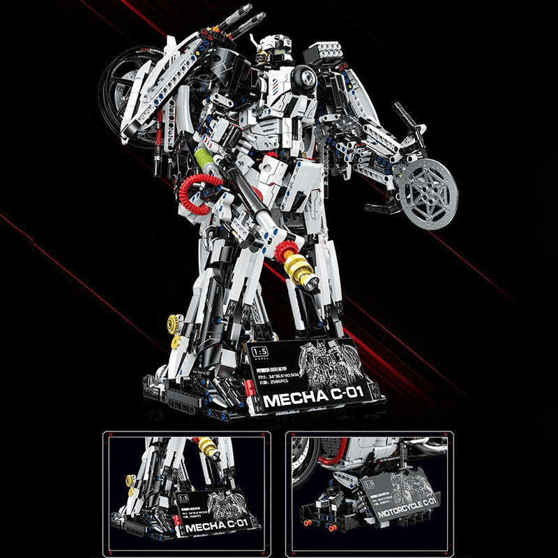 Cyberpunk Mecha Sport Bike - Building Set | Power Brickz