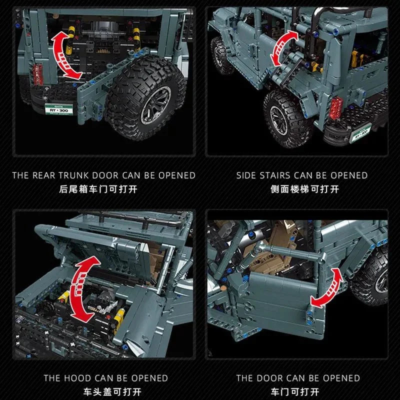 Cyberpunk RYOff-Road Racer - Building Blocks Set | Power Brickz