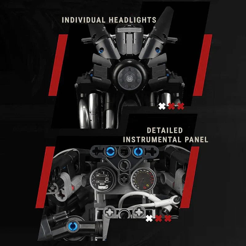 Stealth Shadow Street Bike - Building Set | Power Brickz