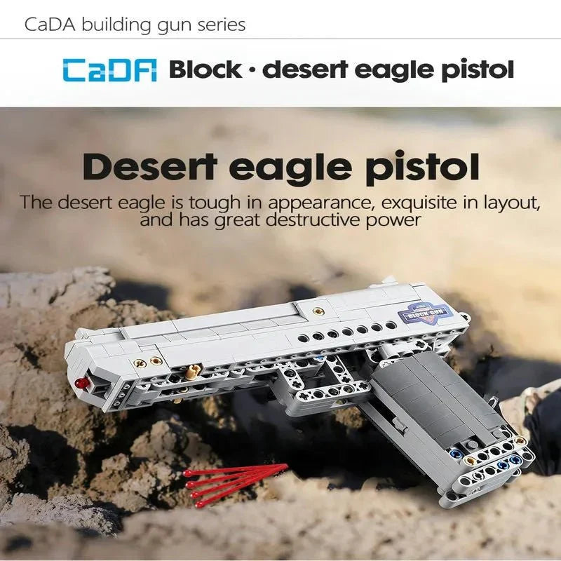 Desert Eagle Pistol Military - Building Set | Power Brickz