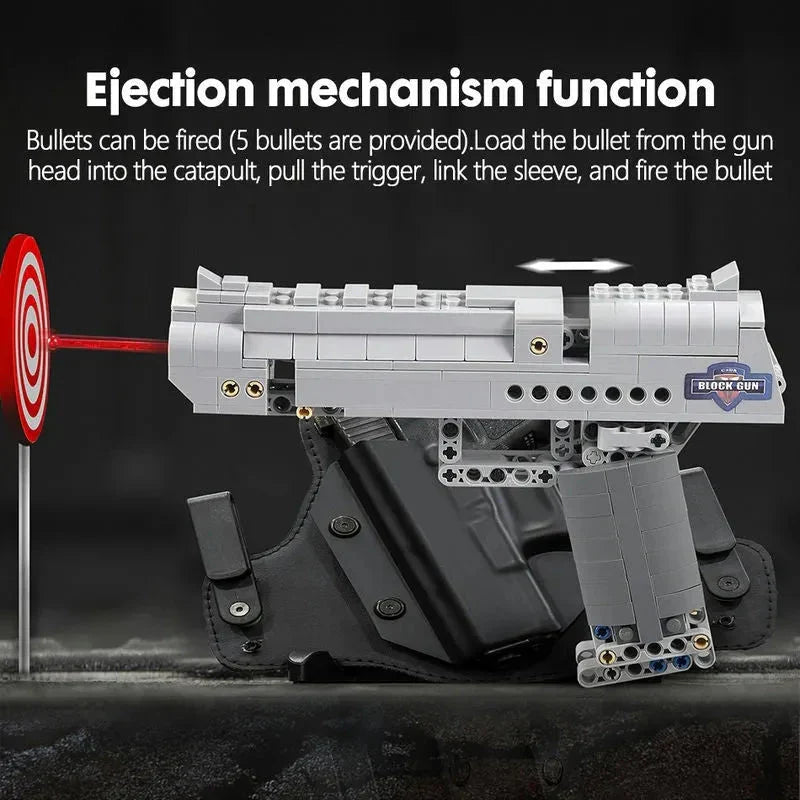 Desert Eagle Pistol Military - Building Set | Power Brickz