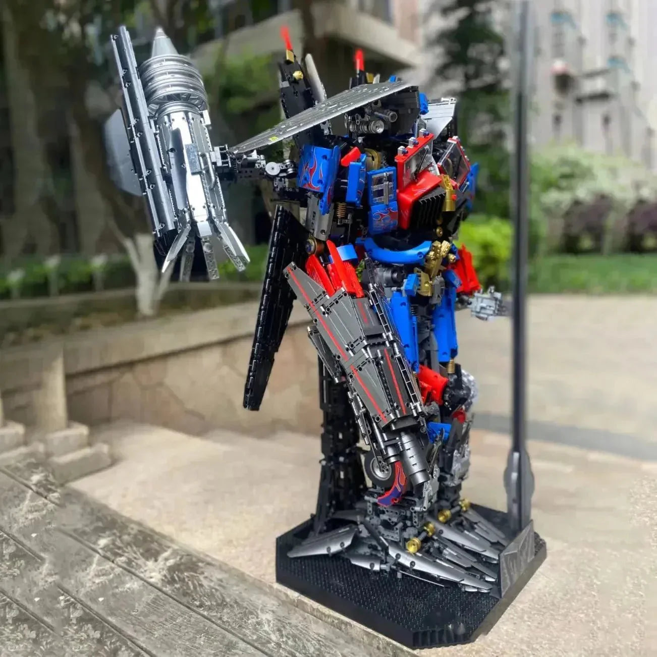 DJ Rambo Man Mecha Transformer Robot - Building Set | Power Brickz