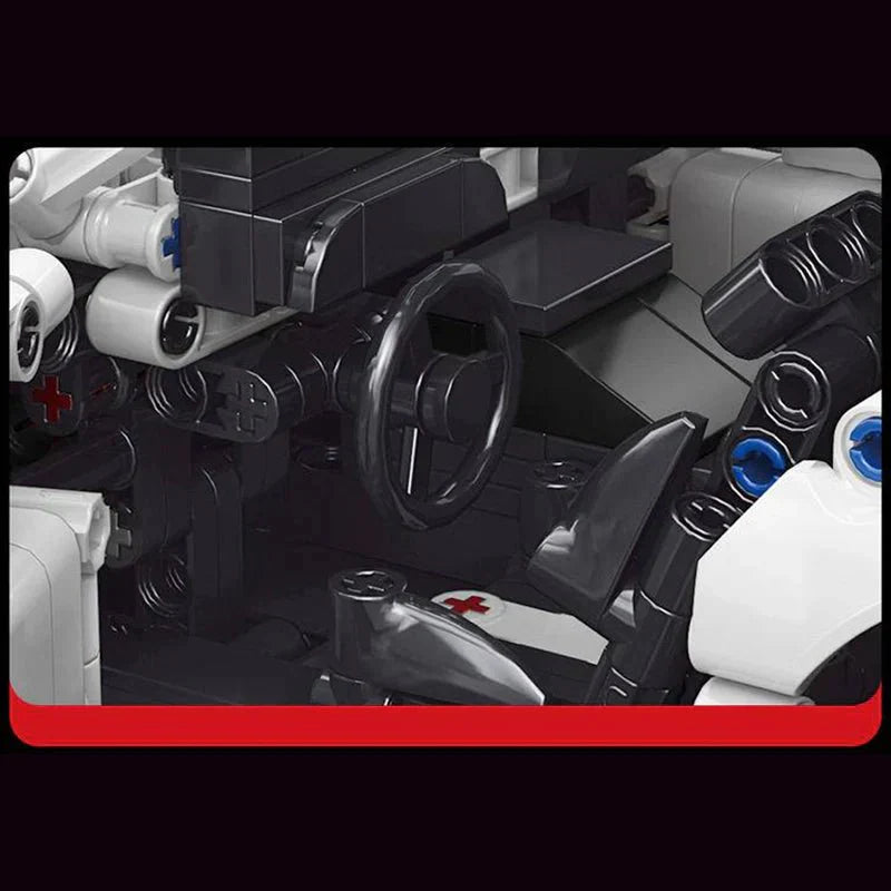 Track-Ready American Supercar - Building Set | Power Brickz