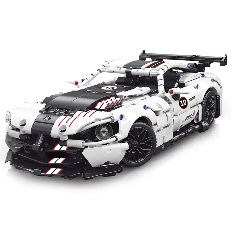 Track-Ready American Supercar - Building Set | Power Brickz