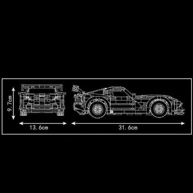 ACR Viper American Supercar - Building Blocks Set | Power Brickz
