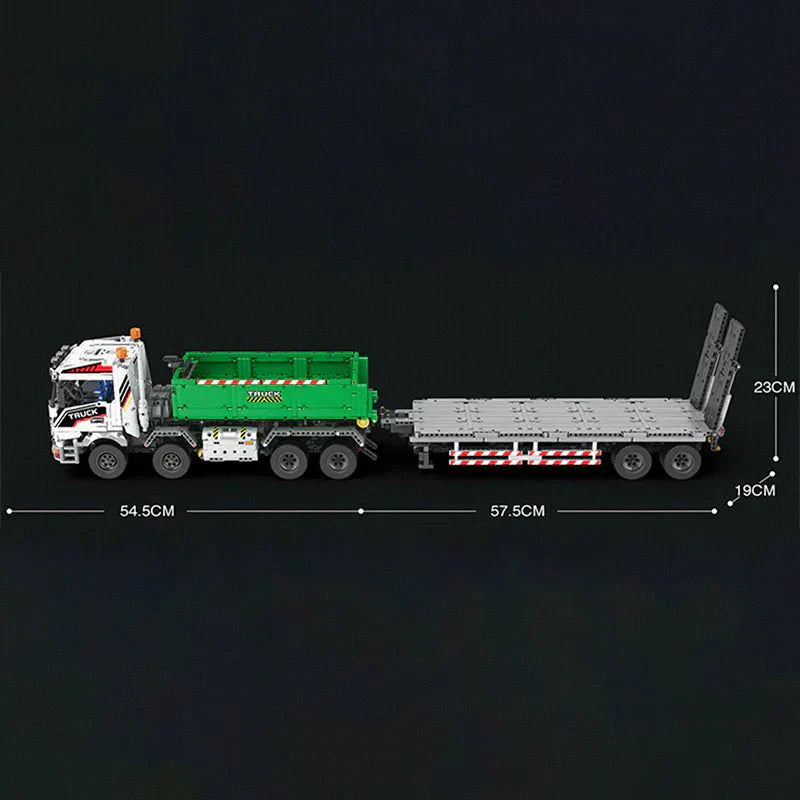 Dump Truck with Trailer - Building Blocks Set | Power Brickz