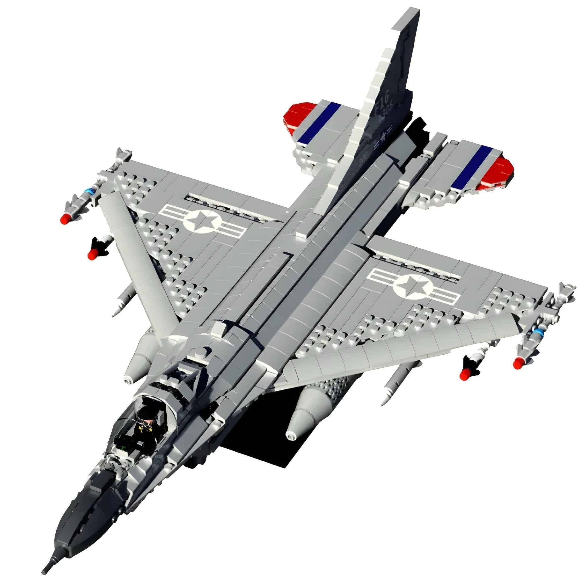 F16 Fighter Jet - Building Set | Power Brickz