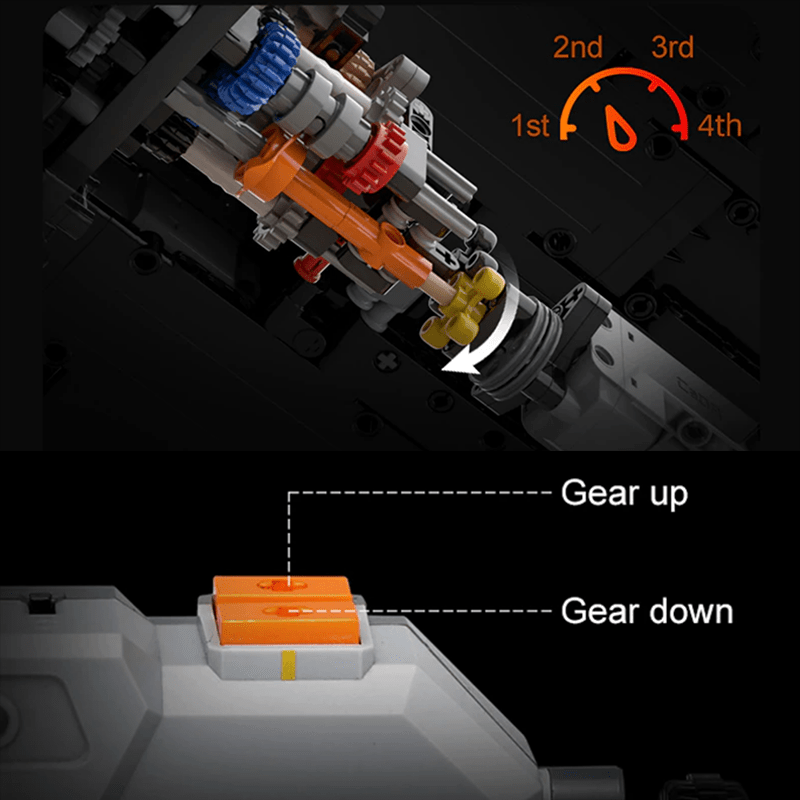 V8 FItalian Track Supercar Yellow - Building Blocks Set | Power Brickz