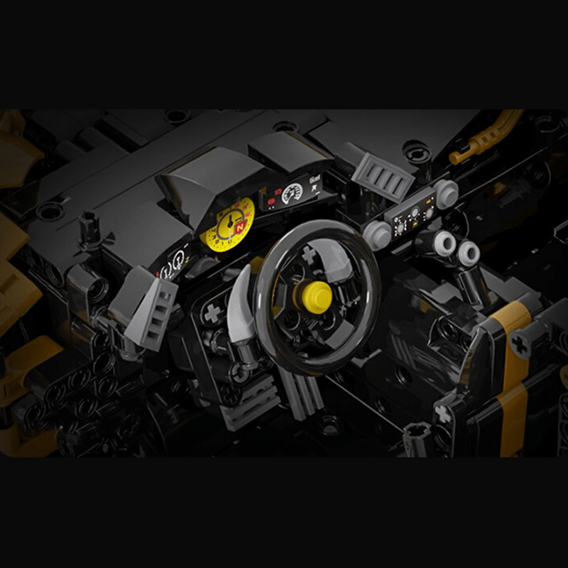 V8 FItalian Track Supercar Yellow - Building Blocks Set | Power Brickz